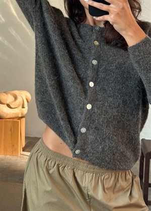 Flora knit cardigan Mole Melange Boii Studios 